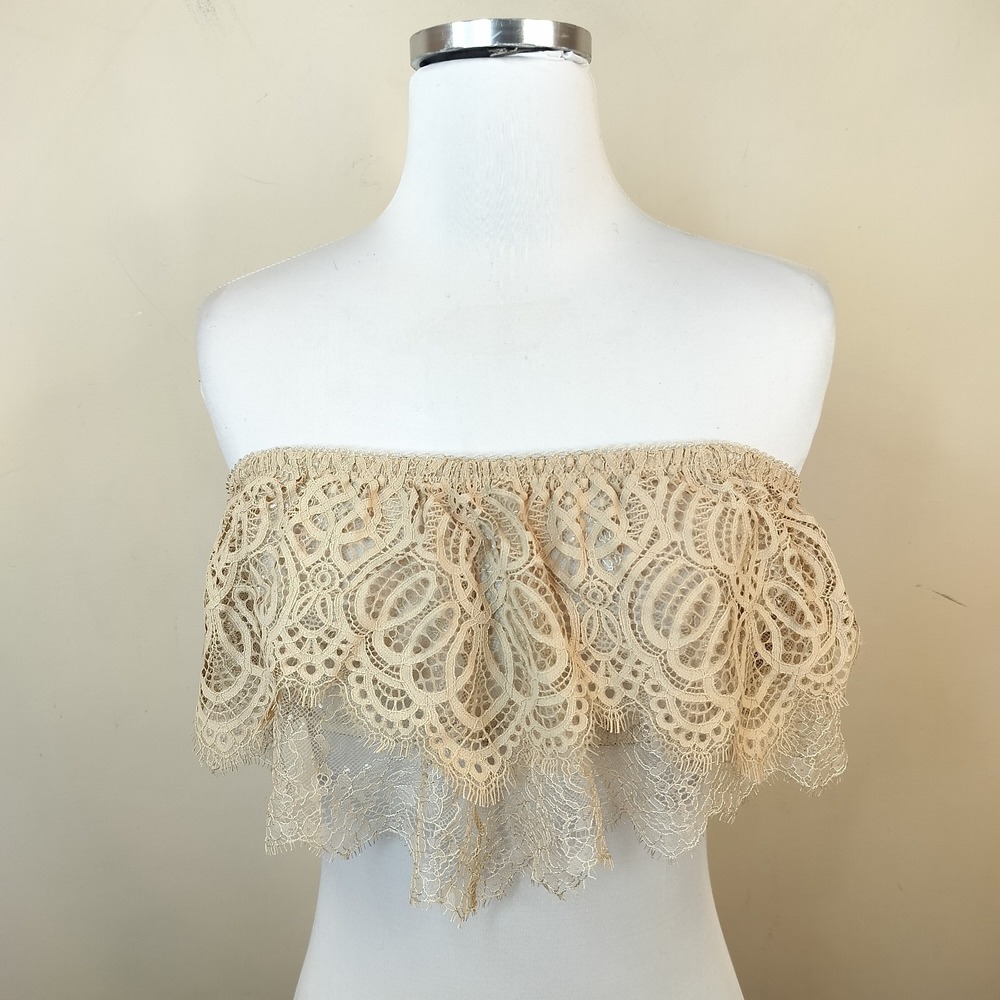 Victoria's Secret Dream Angels Strapless Bra Ruffle Lace Bandeau Wireless